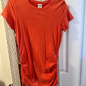 PINK Victoria's Secret Red Ruched Tee